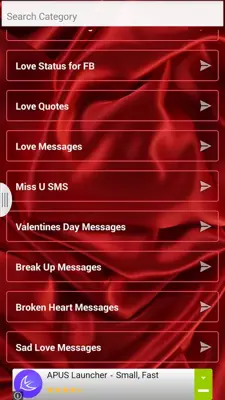 Love Messages android App screenshot 2